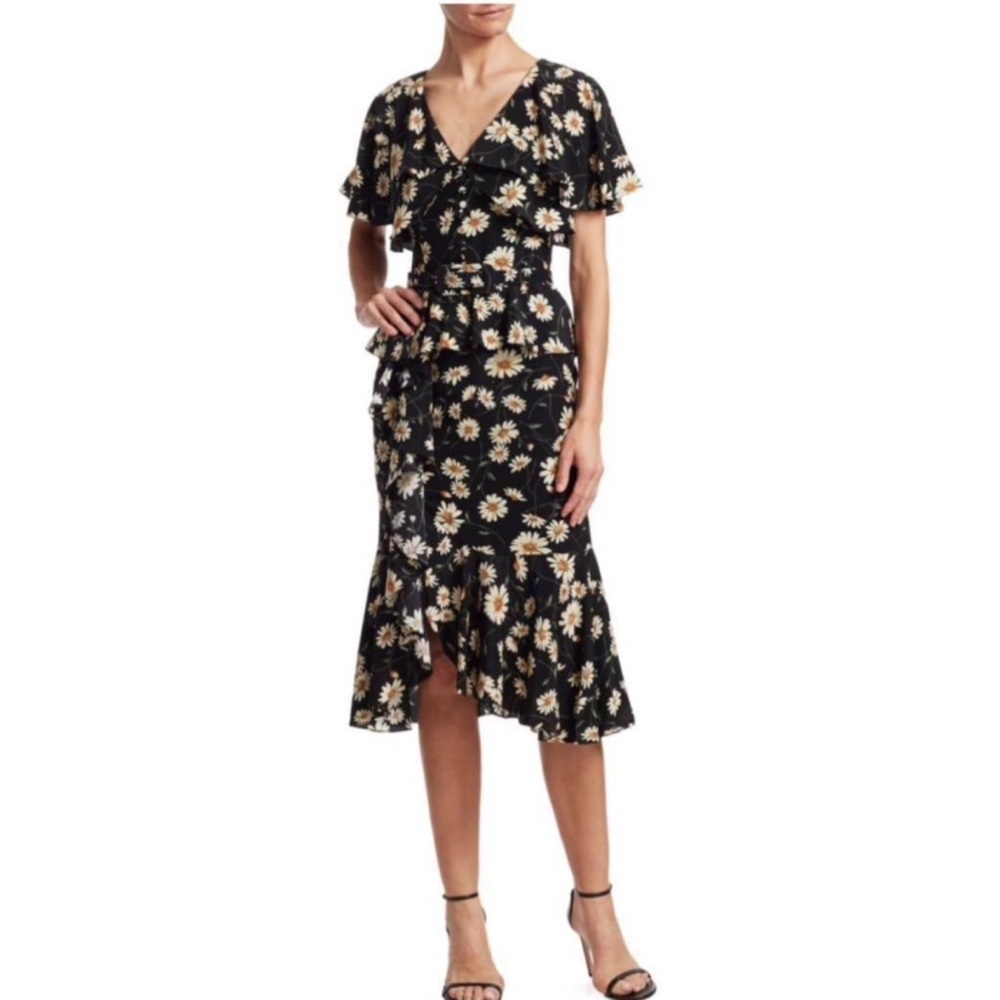 MICHAEL KORS COLLECTION DAISY BELTED DRESS MRSP: $2390
